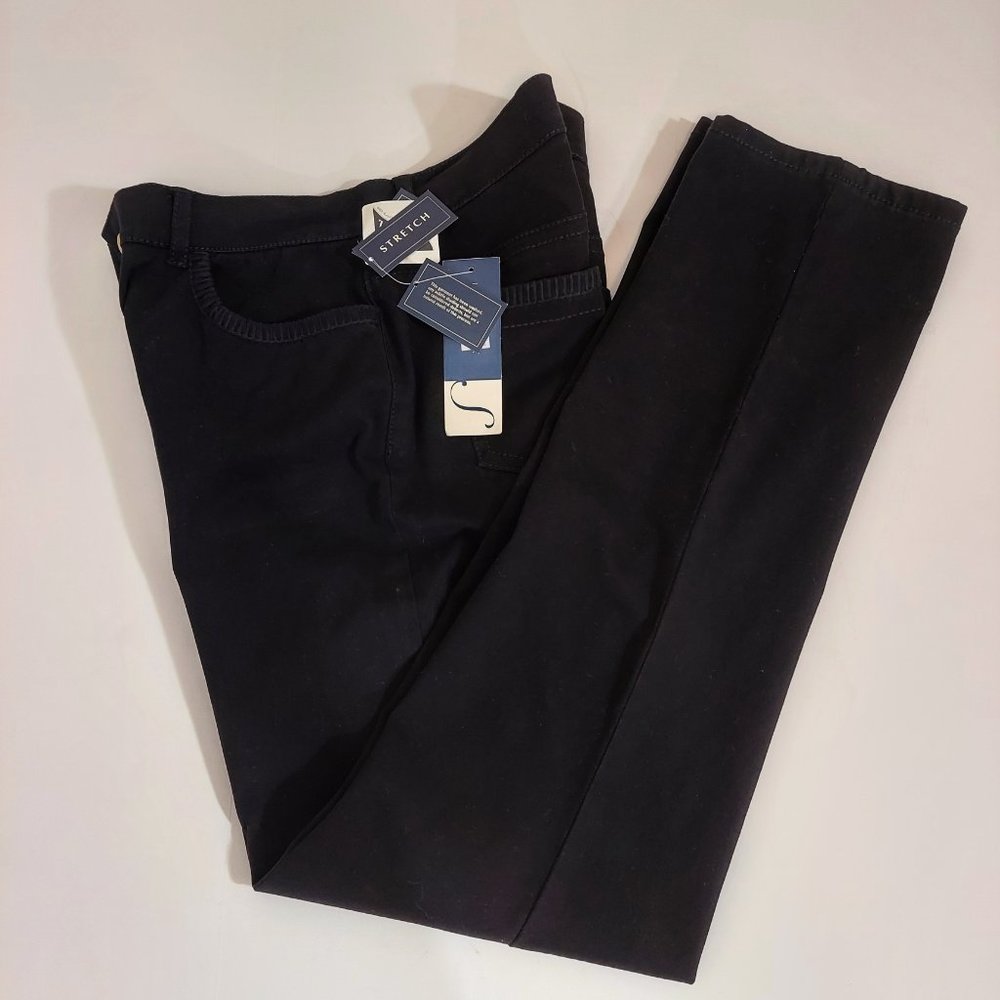 JONES NEW YORK Womens Black Stretch Jeans Size 10 (30 Inseam) Pants NWT